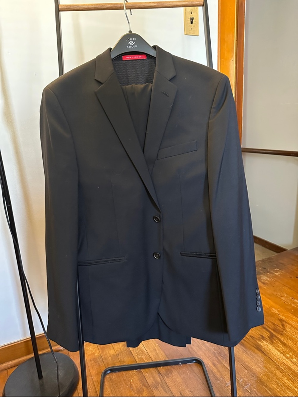 Kenneth Cole Black Two-Button Men's Suit Jacket